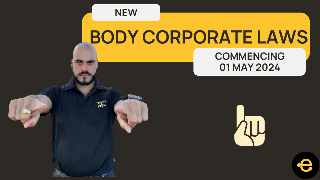 01 May 2024 Body Corporate laws QLD (smoking, towing, pets etc)
